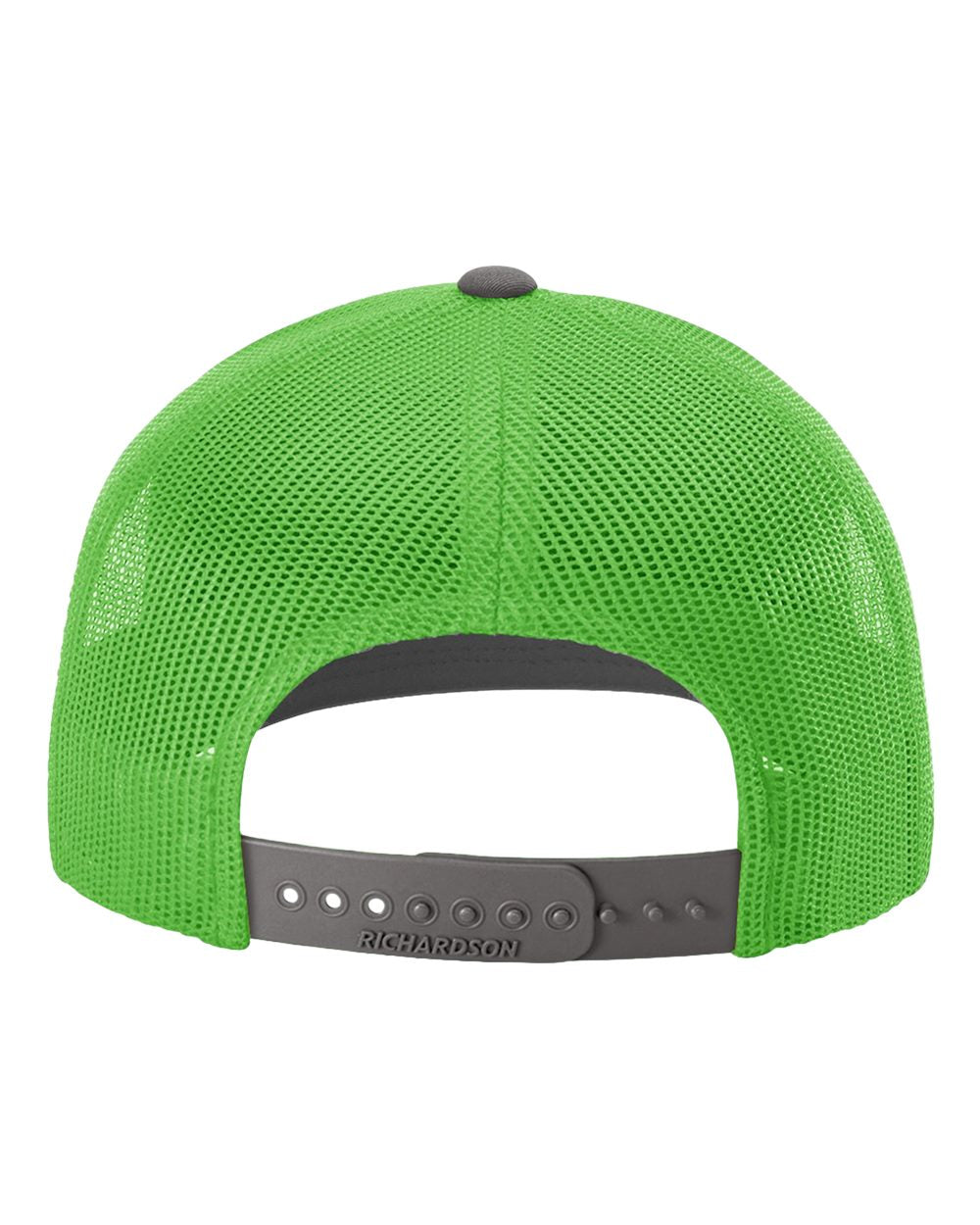 Custom Leather Patch Richardson 112 Charcoal / Neon Green