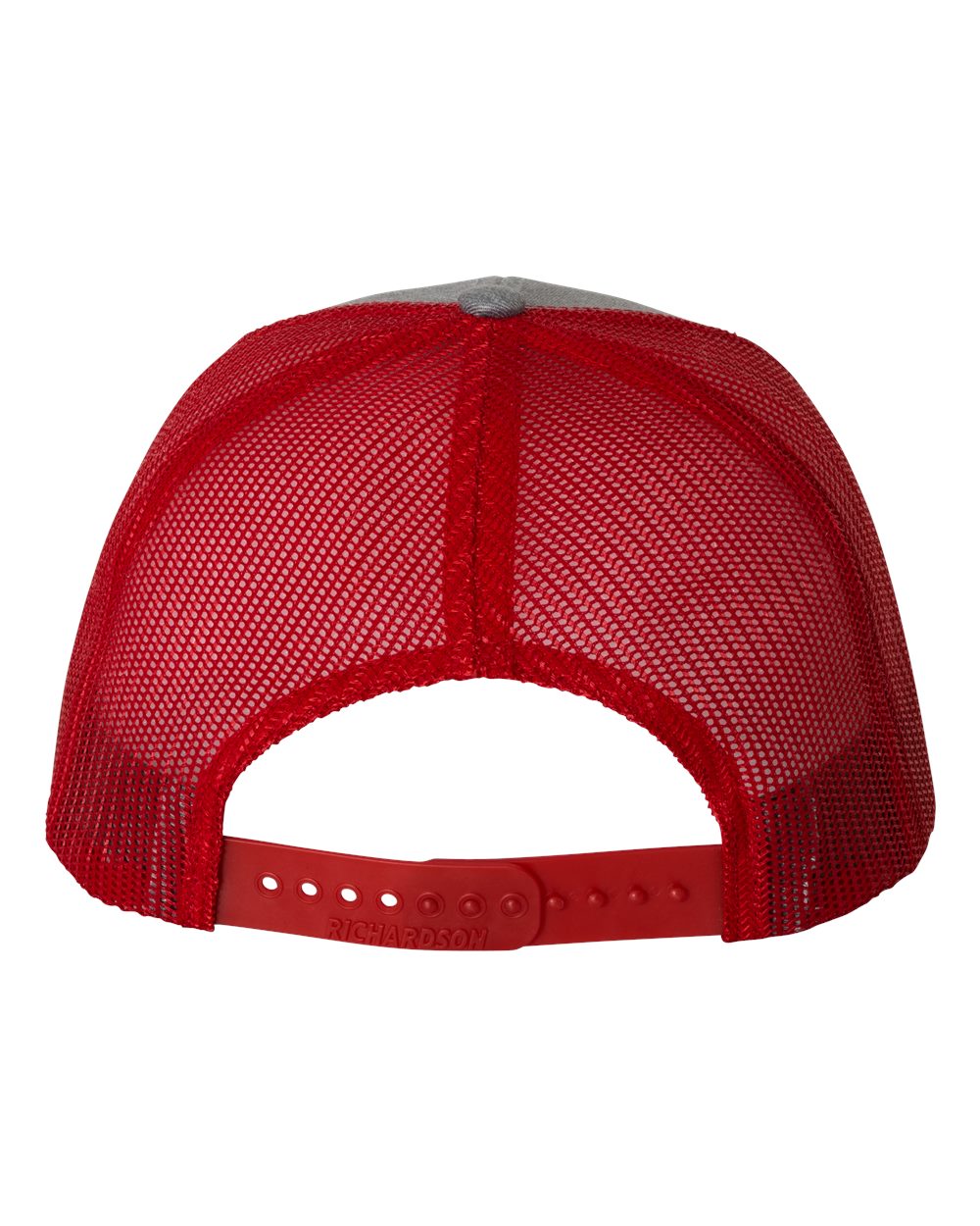 Custom Leather Patch Richardson 112 Heather Grey / Red