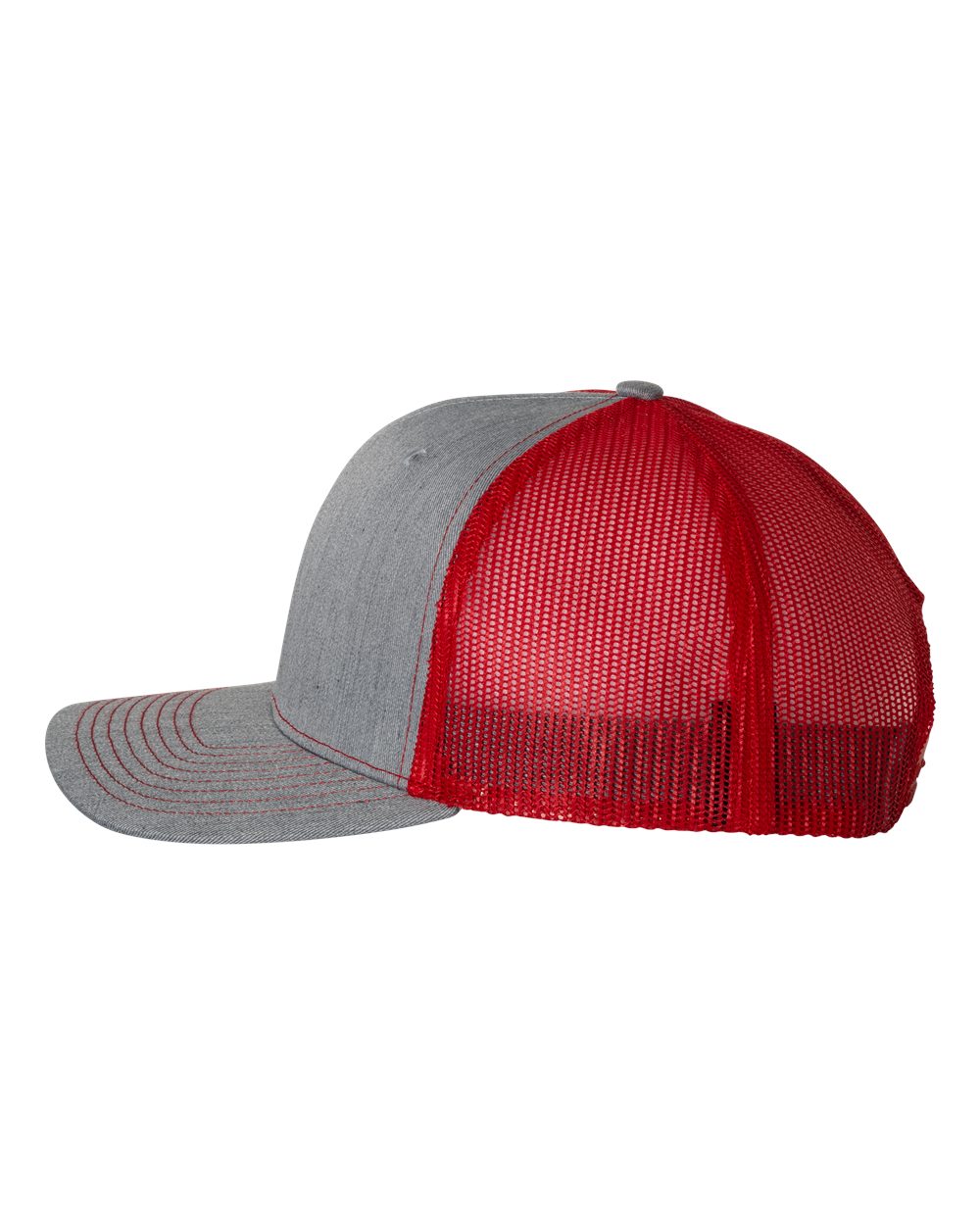 Custom Leather Patch Richardson 112 Heather Grey / Red