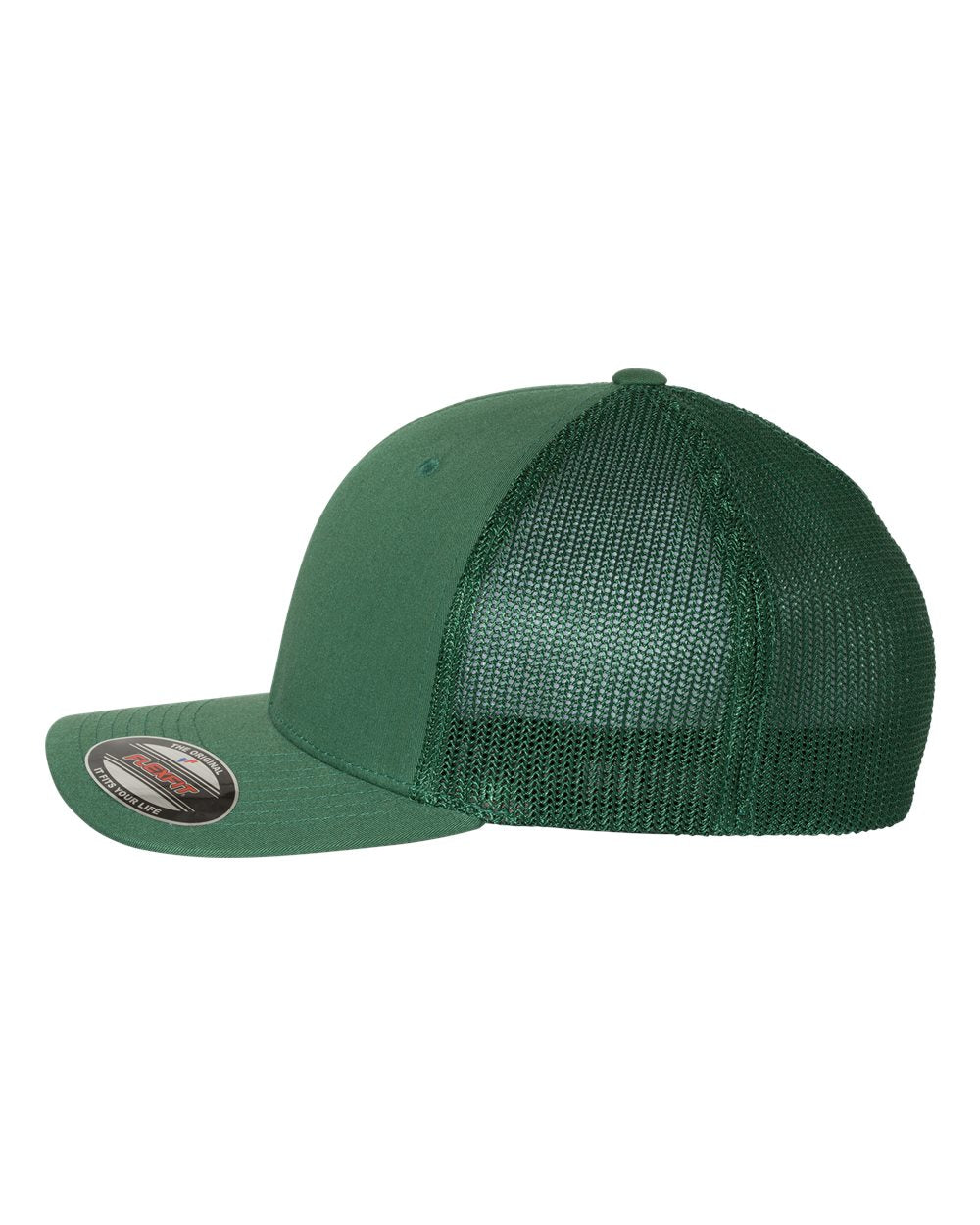 Custom Embroidered Flexfit Trucker Hat 6511 / Evergreen