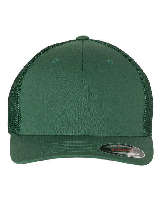 Custom Embroidered Flexfit Trucker Hat 6511 / Evergreen