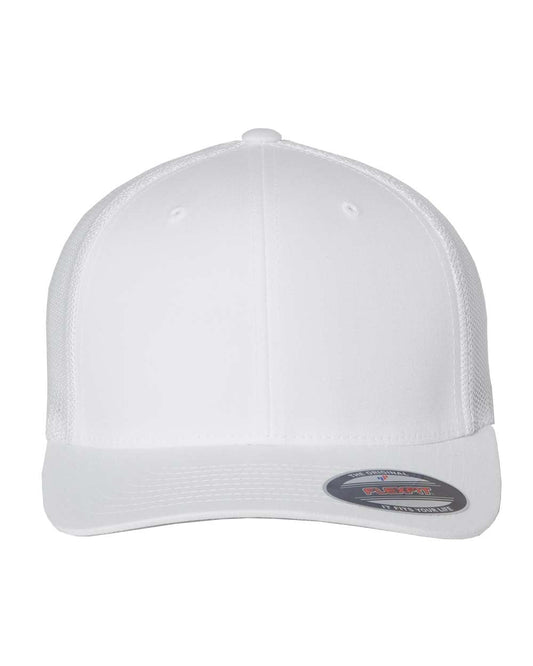 Custom Embroidered Flexfit Trucker Hat 6511 / White