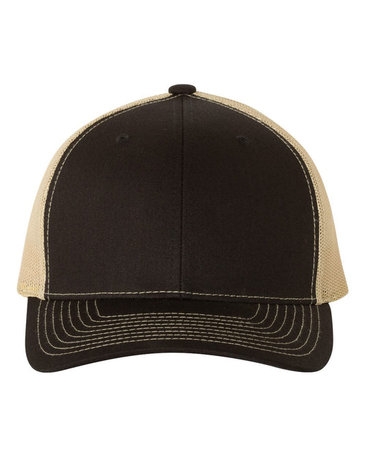 Custom Leather Patch Richardson 112 Black / Vegas Gold
