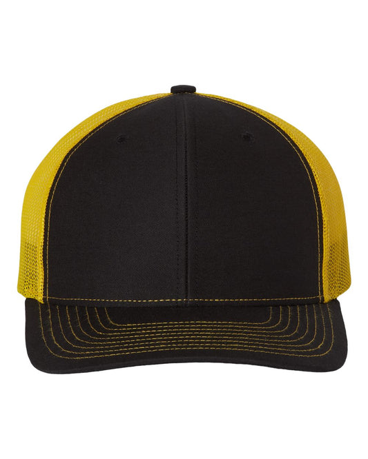 Custom Embroidered Richardson 112 Black / Yellow