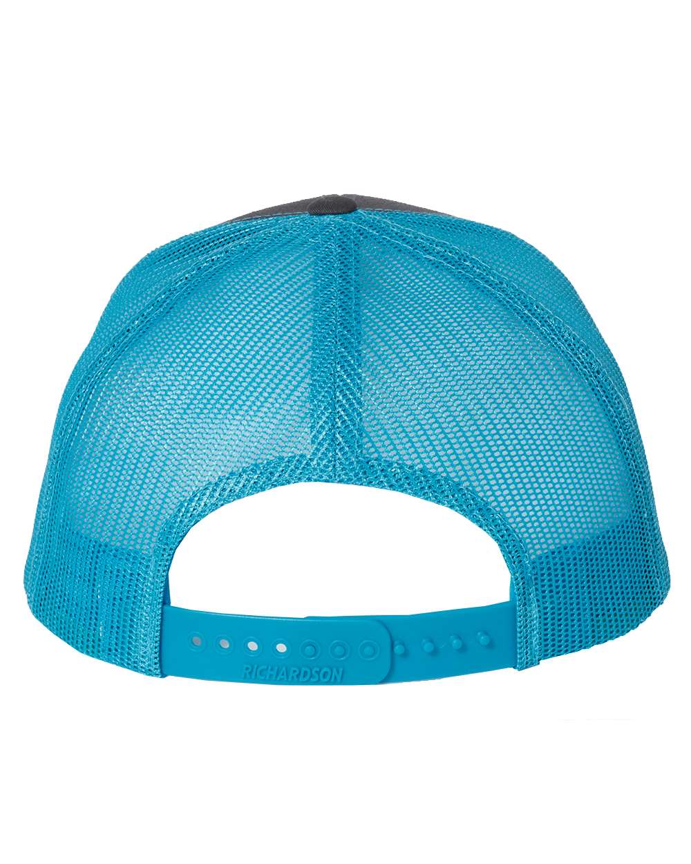 Custom Leather Patch Richardson 112 Charcoal / Neon Blue