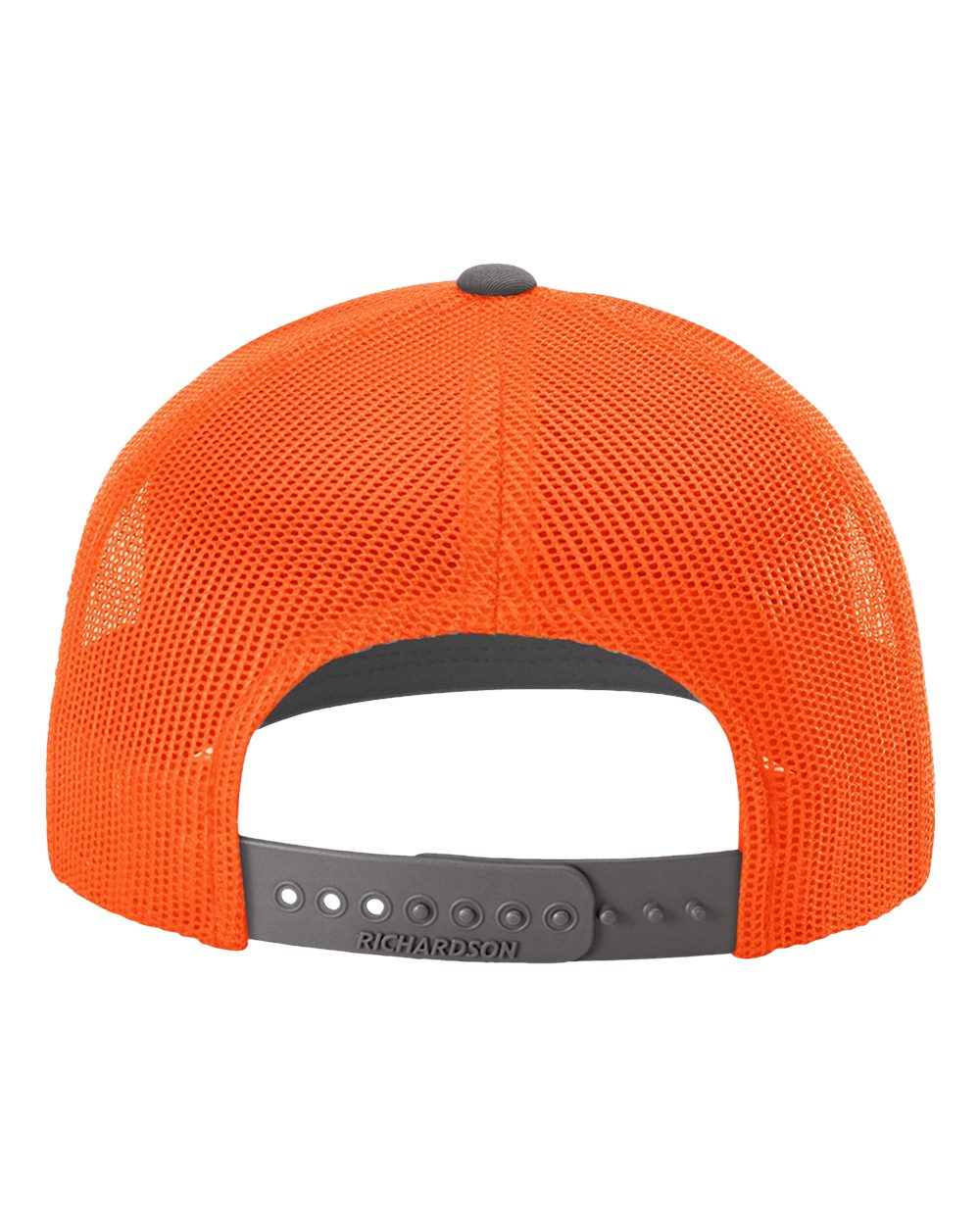 Custom Leather Patch Richardson 112 Charcoal / Neon Orange