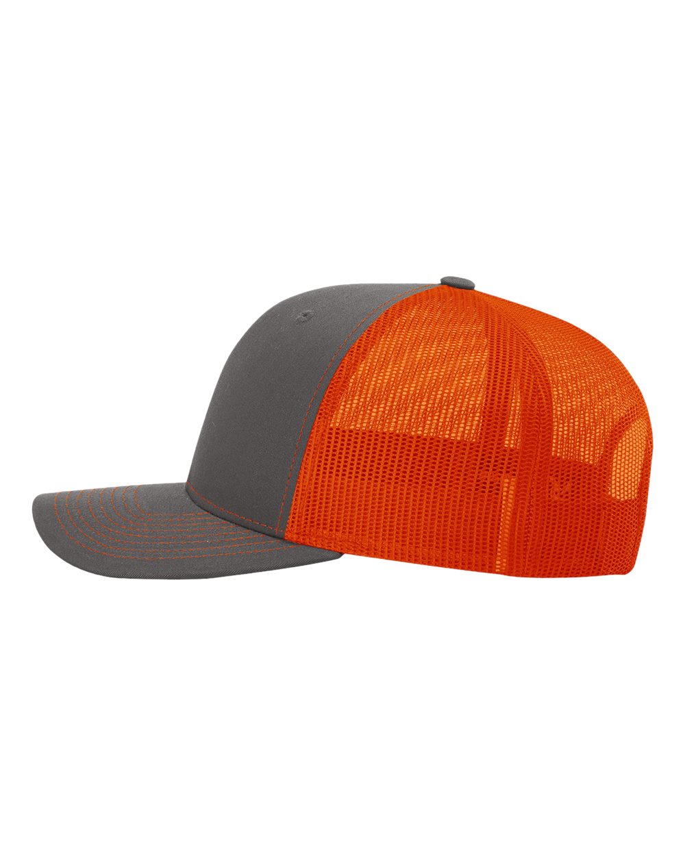 Custom Embroidered Richardson 112 Charcoal / Orange