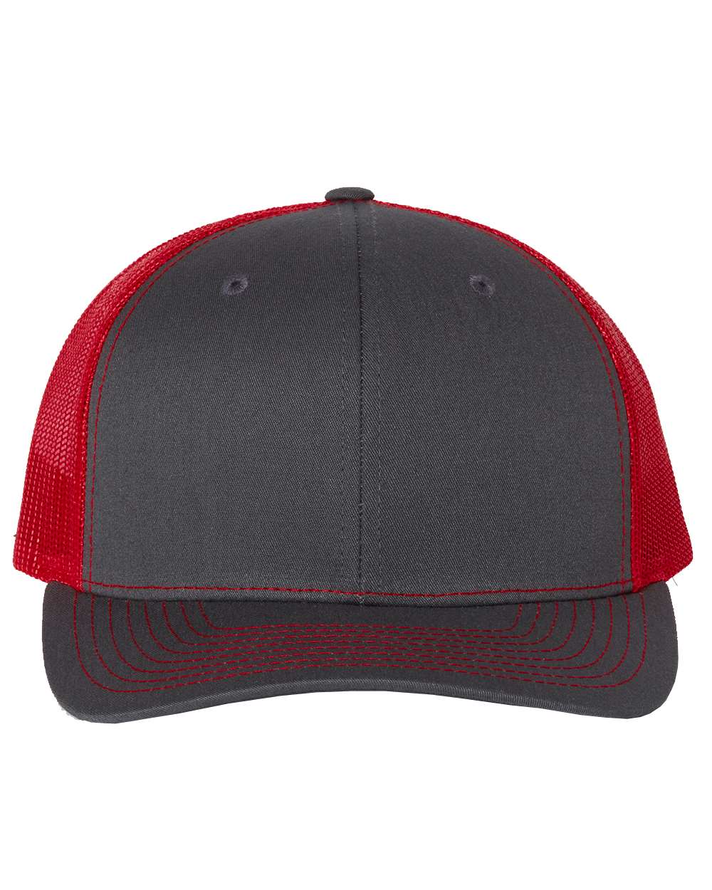 Custom Embroidered Richardson 112 Charcoal / Red