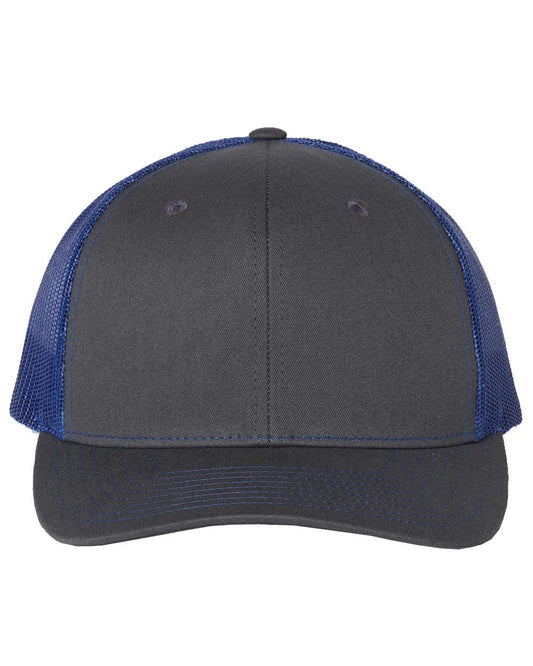 Custom Embroidered Richardson 112 Charcoal / Royal