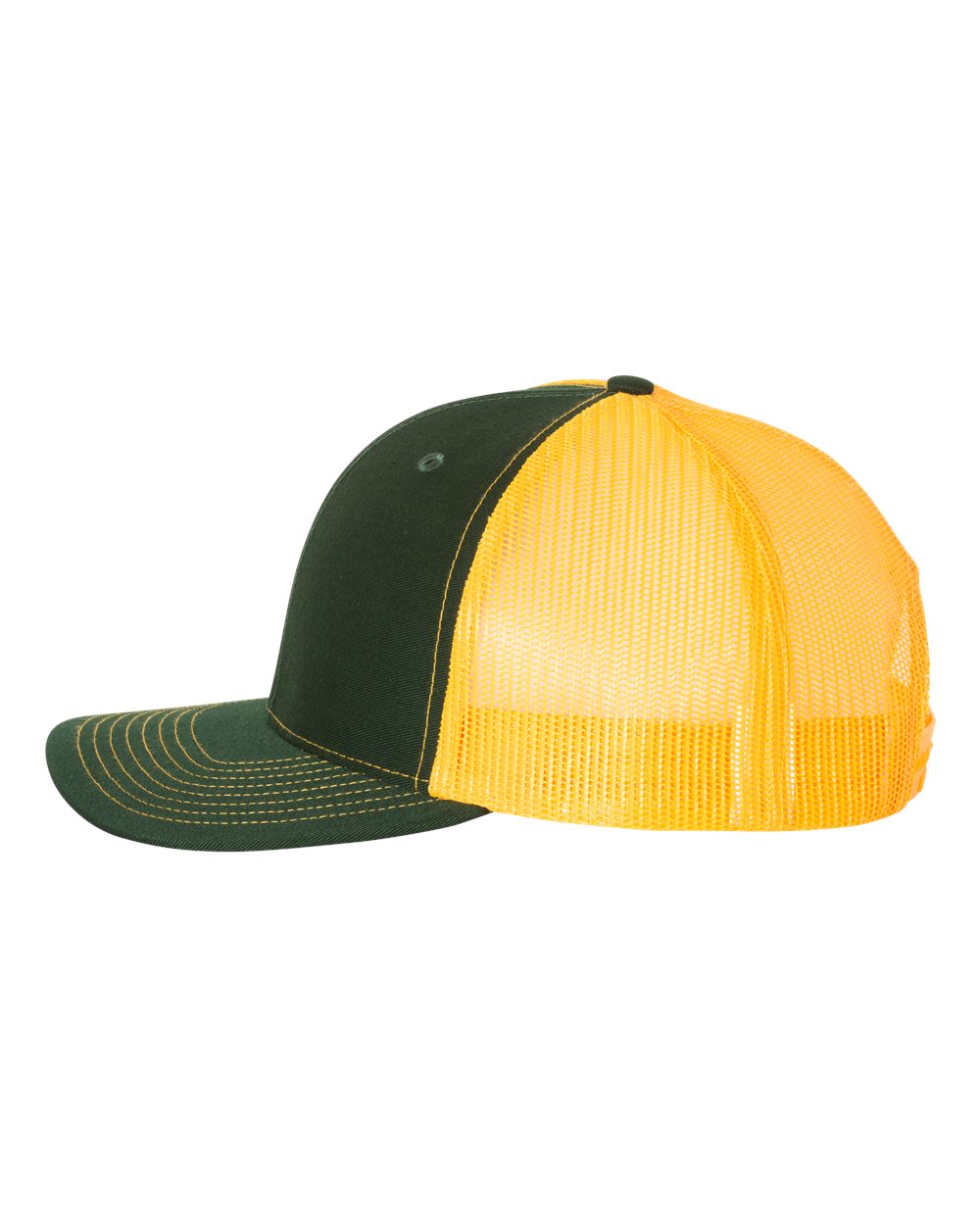 Custom Leather Patch Richardson 112 Dark Green / Gold