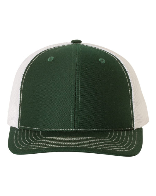 Custom Leather Patch Richardson 112 Dark Green / White
