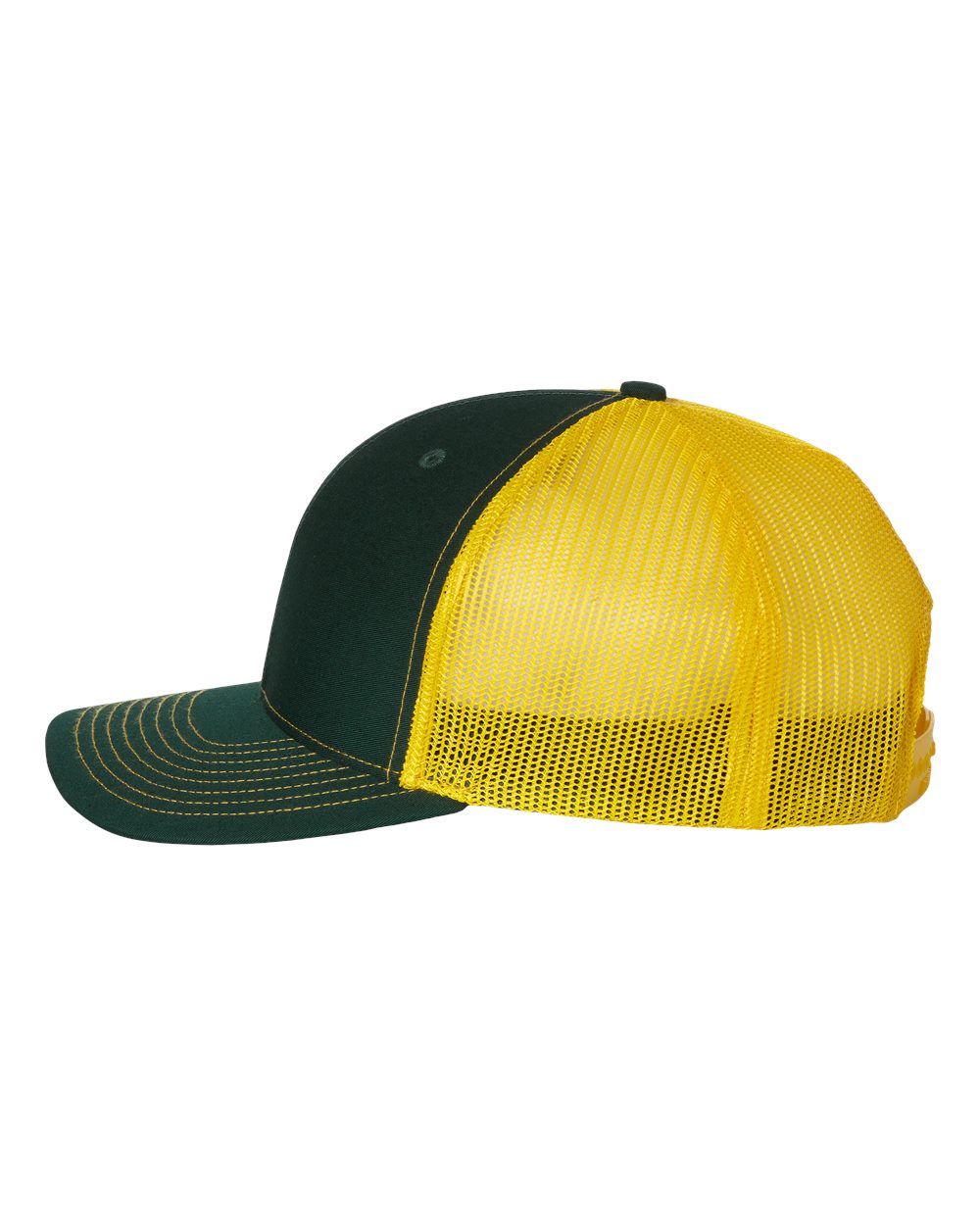 Custom Embroidered Richardson 112 Dark Green / Yellow