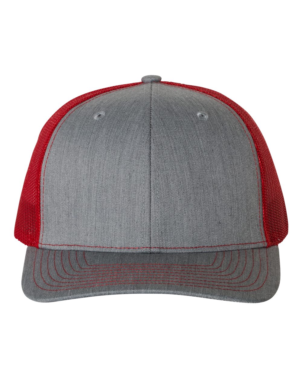 Custom Embroidered Richardson 112 Heather Grey / Red