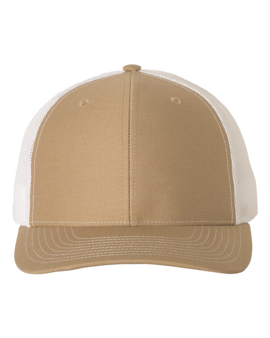 Custom Embroidered Richardson 112 Khaki / White