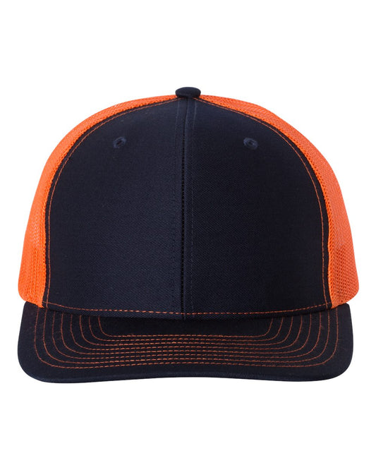 Custom Embroidered Richardson 112 Navy / Orange