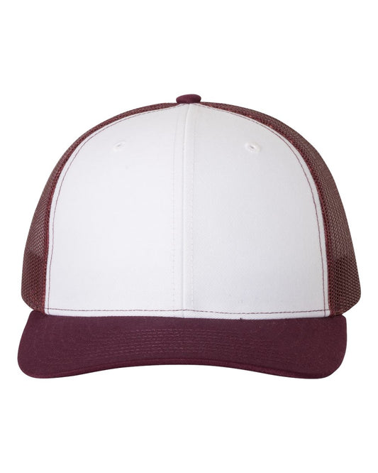 Custom Embroidered Richardson 112 White / Maroon