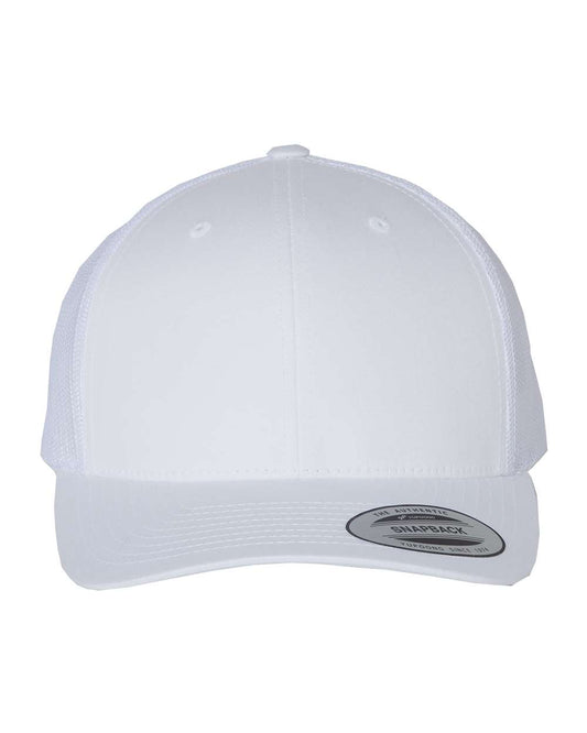 Custom Embroidered Yupoong 6606 Trucker - White